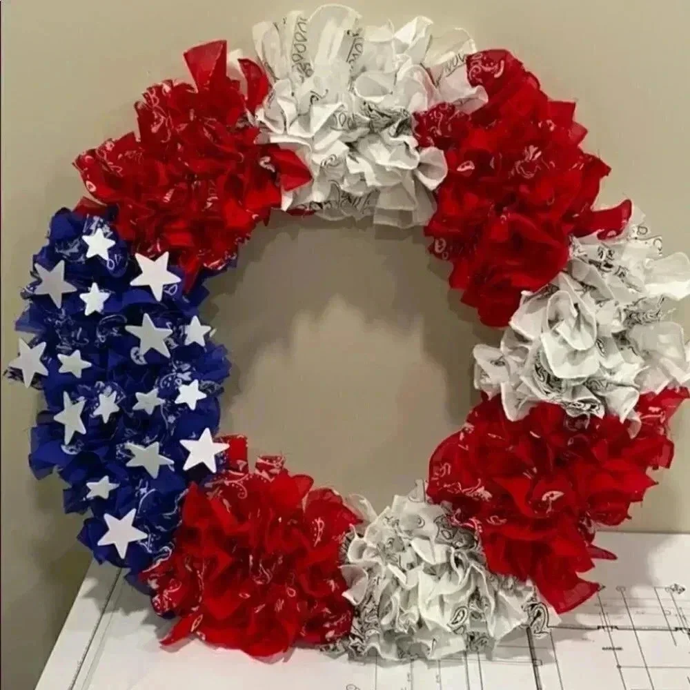American flag wreath